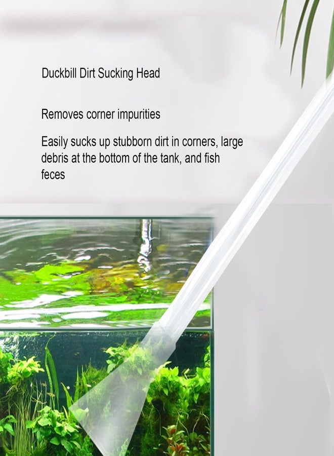 disclean Aquarium Siphon and Water Changer Kit 5.25ft Hose Manual Gravel Vacuum with Air Bulb Flow Valve Duck Bill Head All in One for Freshwater and Saltwater Tanks - Image 4